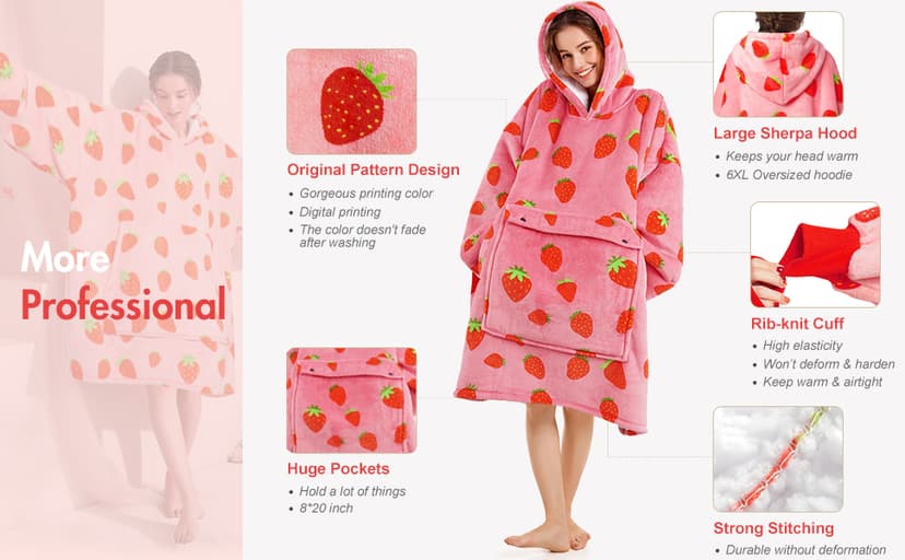 Narecte Kids Hoodie Blanket Year Old Girl Birthday Gifts for Kids Toddler Wearable Blanket Hoodie Oversized Hoodie Ideas