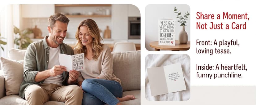 Funny Birthday Card for Husband from Wife, Grow Old Together Humor Birthday Card Gift for Older Husband, Sarcastic Happy Bday Cards for Him Men Husband Hubby B0H146F7BP