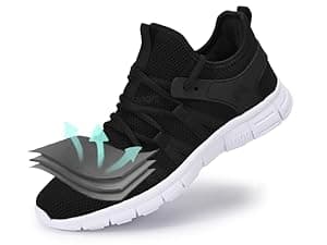 INZCOU Running Shoes Lightweight Tennis Shoes Non Slip Gym Workout Shoes Breathable Mesh Walking Sneakers