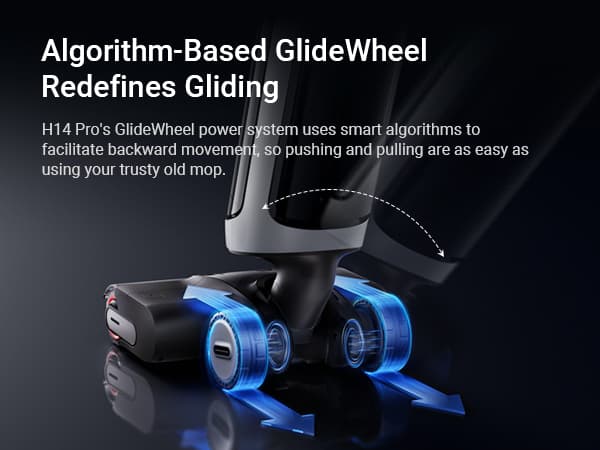 DREAME H14 Pro Wet Dry Vacuum Cleaner, 180° Lie-Flat Vacuum Mop, 140°F Washing and Fast Hot Air Drying, Powerful 18kPa Suction Floor Cleaner Machine, Easy GlideWheel Movement, Smart App Control