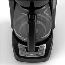 BLACK+DECKER 12-Cup Digital Coffee Maker, Programmable, Washable Basket Filter, Sneak-A-Cup, Auto Brew, Water Window, Keep Hot Plate, Black