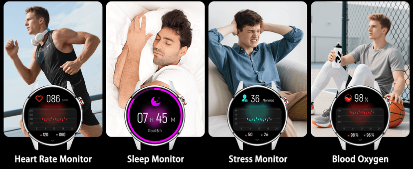 Lyaarka Smart Watches for Men,1.46" Fitness Tracker with GPS,Health Monitor,AI,Bluetooth Call/TextReply, Compass/Altitude/Barometer,100+ Sports Mode,5ATM Waterproof for Android/iPhone with 2 Straps