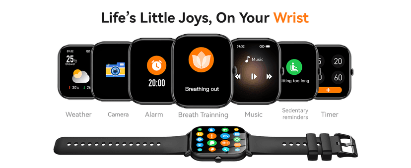 Smart Watches for Men Women(Answer/Make Call), 1.85 inch HD Fitness Tracker Watch with Activity Counter/ Sleep Monitor/ 110+ Sports Modes, IP68 Waterproof Smart Watch for Android iPhone iOS Compatible