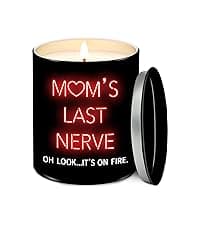 TEEZWONDER Birthday Gifts for Mom - Favorite Child Scented Candle Vanilla Lavender 10 oz - Christmas Funny Gifts for Mom Dad from Daughter Son, Grandma Grandpa Gift Ideas, Candle for Parents