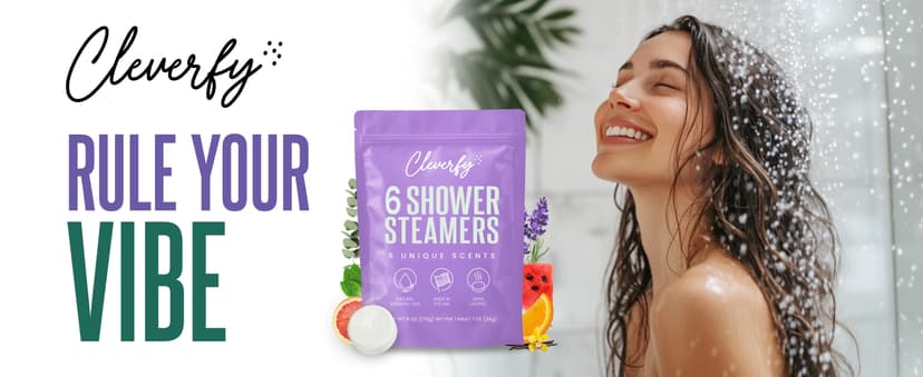 Cleverfy Shower Steamers Aromatherapy for Women and Men – Self-Care Shower Bombs for Stress Relief and Relaxation – 6 Tablets