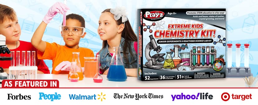 52+ Experiments Chemistry Set Science Toys, STEM Projects with 51+ Tools, Kids Science kit, Science Experiments for Kids Gift Playz Extreme Chemistry Educational Science Kits for Kids Age 8-12 B08HSFDZP6