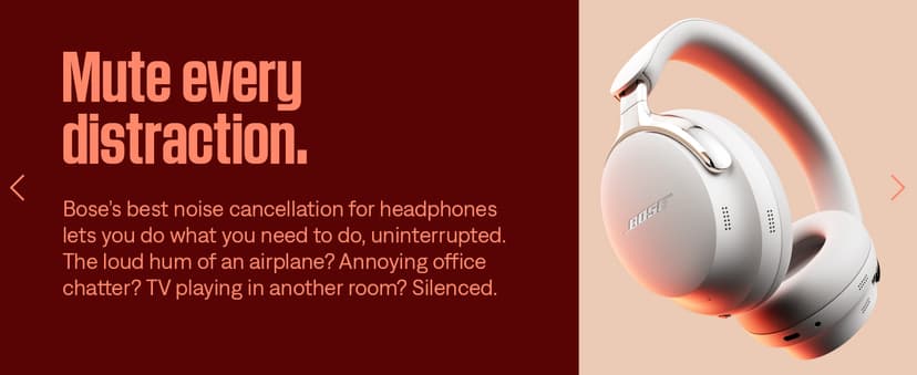 Bose New QuietComfort Ultra Bluetooth Headphones (2nd Gen), Wireless Headphones with Spatial Audio, Over Ear Noise Cancelling with Mic, Up to 30 Hours of Play time, Black