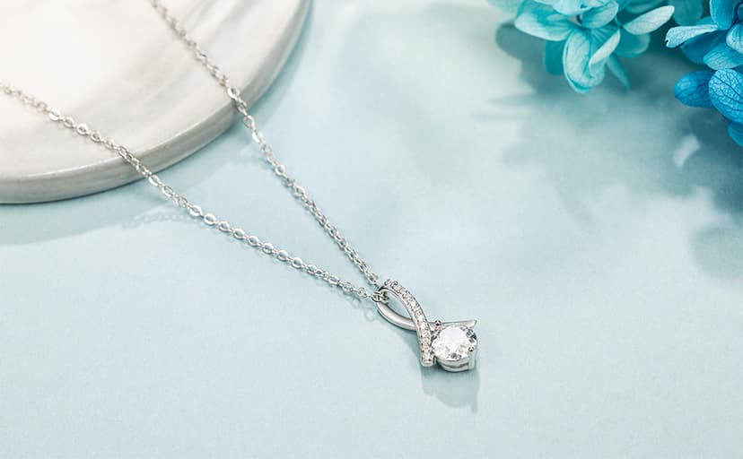 NOREGRET Gift to My Boyfriends Mom Necklace 925 Sterling Silver Necklace Gifts for Boyfriends Mom Mothers Day Gift Birthday Gifts