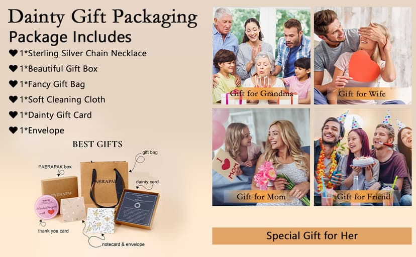 Birthday Gifts for Women, Sterling Silver Chain Circles Necklace 30th 40th 50th 60th 70th 80th 90th Birthday Necklace for Her Woman 30 40 50 60 70 80 90 Years Old Birthday Gifts for Women