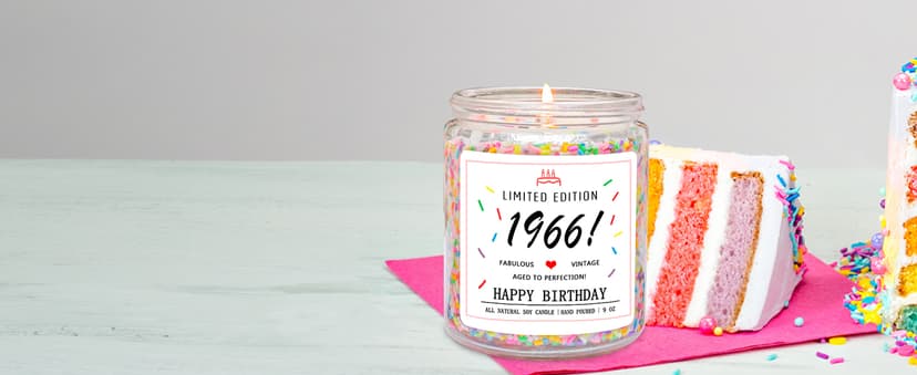 40th Birthday Decorations, 40 Year Old Birthday Gifts for Friend, Sister, Wife, Creamy Vanilla with Sprinkles Homsolver 40th Birthday Gifts for Women Ideas, 1986 Limited Edition Candle B0G1YLJYH8