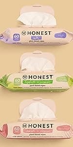 The Honest Company Hypoallergenic Multi-Use Baby Wipes for Sensitive Skin, Geo Mood, 288 Count