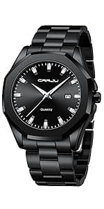 CRRJU Mens Stylish Casual Quartz Watches for Men Luxury Waterproof Calendar Chronograph Japan Movement Wristwatches