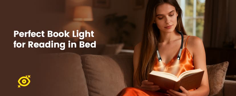 Glocusent Book Light, 3-Color & 6-Brightness Reading Light, Bendable Neck Light, 80-hr Lasting Rechargeable Book Light, Perfect Reading Lights for Books in Bed, Knitting, Repairing, Book Lovers Gifts