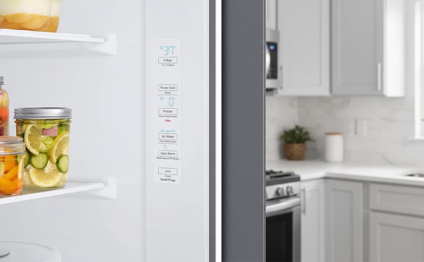 Samsung 28 cu. ft. Smart Side-by-Side Refrigerator with Large Capacity, Stainless Steel, RS28A500ASR/AA