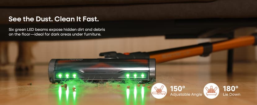 KIPMAX Cordless Vacuum Cleaner, 50KPa 550W Stick Vacuum for Home, 70Mins Anti-Tangled Vacuum Cleaner for Pet Hair/Carpet/Floor, Self-Standing Vacuum with Rechargeable Battery, LED Display&Aromatherapy