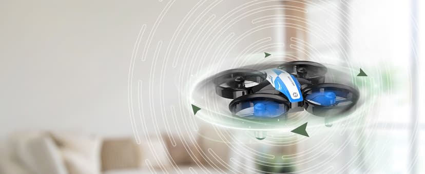 Holy Stone Mini Drone for Kids and Beginners RC Nano Quadcopter Indoor Small Helicopter Plane with Auto Hovering, 3D Flips, Headless Mode and 3 Batteries, Great Gift Toy for Boys and Girls, HS210 Blue