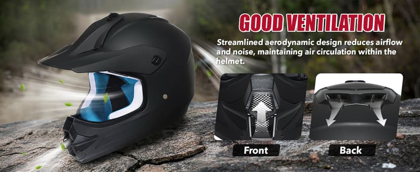 TRIANGLE Youth Kids Dirt Bike Helmet Full Face Motocross Helmet with Goggle & Gloves DOT/FMVSS-218 Approved Motorcycle Helmet