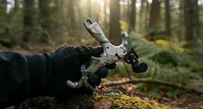 Archery Bow Release for Compound Bow, 4-Finger Adjustable Sensitivity Thumb Release Aid, 360° Rotatable Head for Hunting and Target Practice (Camouflage)