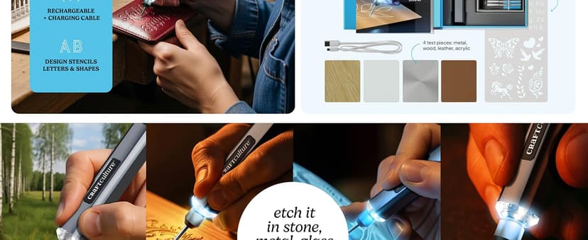 Cool Birthday Gift Ideas - Engraver Pen Tool - Teen Boy Gifts - Unique Gifts for Women, Teenage Girl - Craft Kits for Adults EtchMate Engraving Pen for Metal, Wood, Glass, Plastic & All Materials B0FRNNZZZH