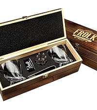 Gifts for Him - Men Dad Husband - 4 XL Stainless Steel Whisky Ice Balls, Special Tongs & Freezer Pouch in Luxury Gift Box for Whiskey Lovers!