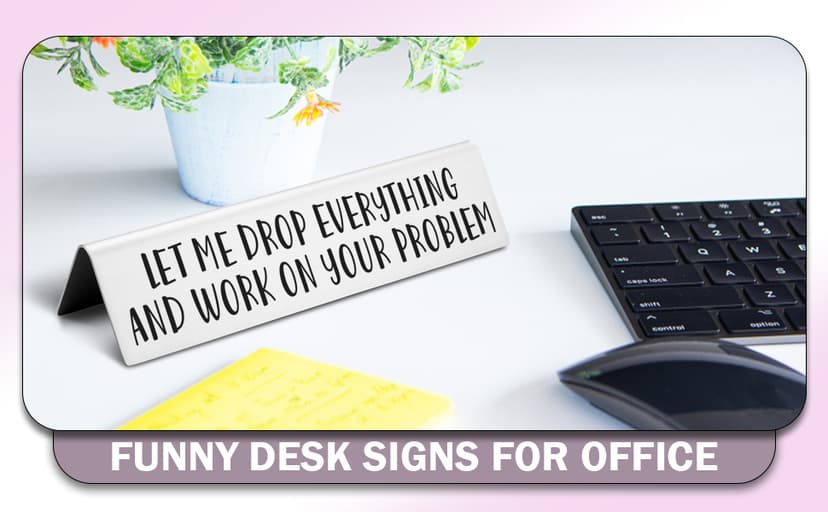 Funny office desk sign • Novelty nameplate • Coworker gift • Boss gift • Manager gift • Workplace humor decor Let Me Drop Everything and Work On Your Problem Funny Desk Plate Sign B0D1NZX9JX