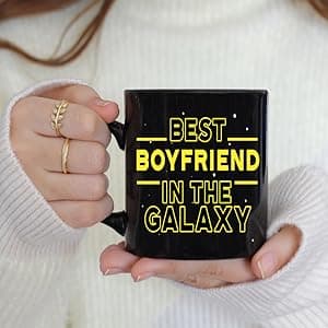 Fatbaby Best Boyfriend in the Galaxy Coffee Mug,Funny Birthday Valentine's Day Christmas Gifts For Boyfriend Him Tea Cup 11 oz