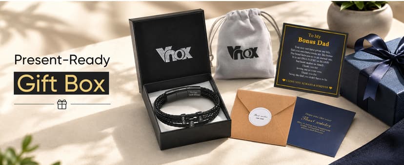 VNOX Fathers Day Gift for Dad Personalized Name Bracelet for Men Braided Leather Bracelets with Names Custom Beads Dad Bracelet for Husband Father,Personalized Gifts from Daughter Wife Son Kids B0CNGWVGGH