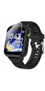 Kids Smart Watch Gift for Girls Age 5-12, 26 Games HD Touch Screen Watches with Video Camera Music Player Pedometer Flashlight 12/24 hr Educational Toys Birthday Gifts for Girls Ages 7 8 9 10