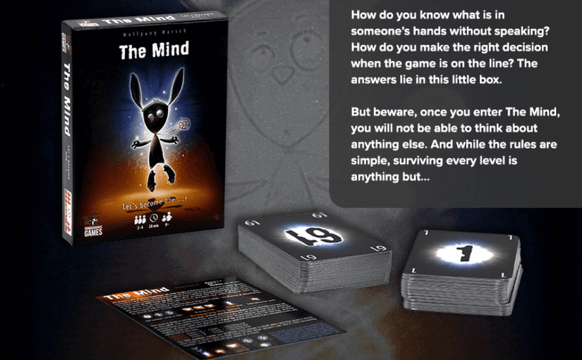 Pandasaurus Games The Mind - Family-Friendly Board Games - Game Night - Card Games for Adults, Teens & Kids (2-4 Players)