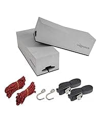 WOOWAVE Folding Kayak Soft Roof Rack Pads Universal Kayak Carrier Car Rack with 4 Tie Down Straps, 2 Tie Down Rope, 4 Carabiner, 2 Quick Loop Strap and Storage Bag for Canoe/Surfboard/Paddleboard/SUP