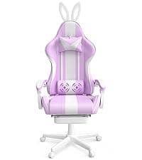 Ferghana Gaming Chairs with Footrest,Computer Game Chair,Massage Gaming Chairs,Christmas,Xmas Gift,PC Gaming Chairs for Adults Teens for Gaming Live Streaming Room(Pink,Racing Version)