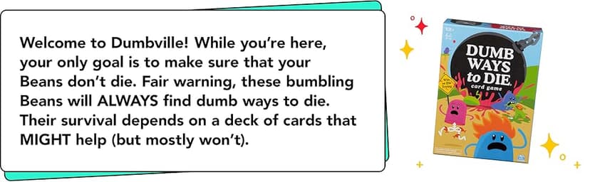 Spin Master Games, Dumb Ways to Die, The Viral Meme Card Game from YouTube and TikTok, Survival Strategy Fun, 2-5 Players, for Ages 12 & Up