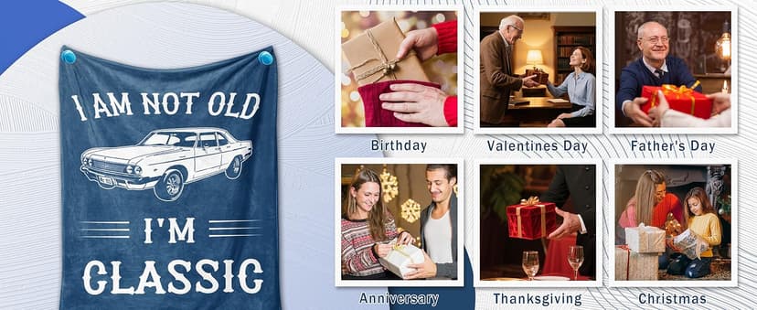 Gifts For Men, Funny Gifts For Men, Fathers Day Birthday Gift For Him, Best Older Man Gift Ideas, Unique Gag Present For Male Grandpa Dad Husband, Cool Fun Retired Gift For Man 60"X50" Blanket