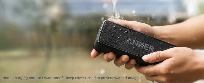 Anker Soundcore 2 Portable Bluetooth Speaker with Stereo Sound, Bluetooth 5, Bassup, IPX7 Waterproof, 24-Hour Playtime, Wireless, Speaker for Home, Outdoors, Travel