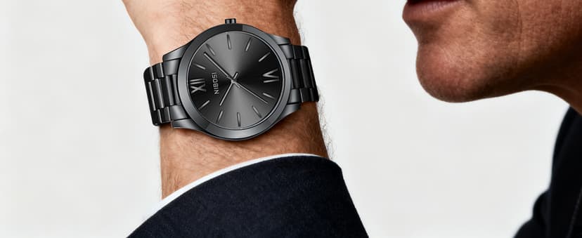 NIBOSI Men Watches Analog Quartz Stainless Steel Black Watches for Men Waterproof Business Classic Watch Fashion Minimalist Ultra Thin Wrist Watch for Work and Casual Wear