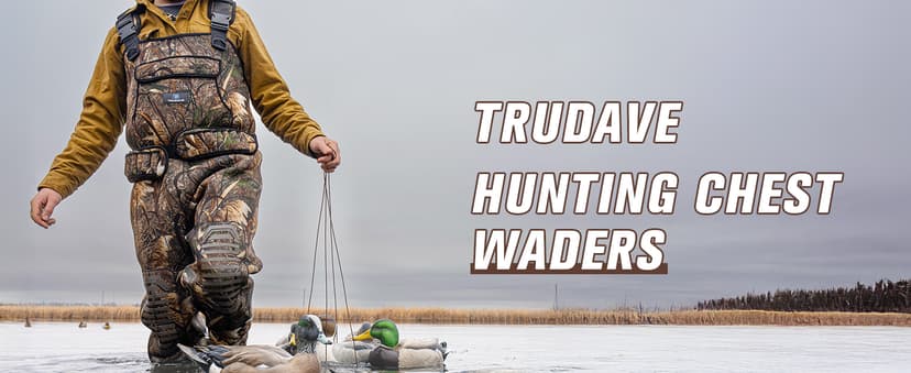 Trudave Chest Waders for Men & Women Waterproof,Fishing Neoprene Waders,Hunting Waders with Boots