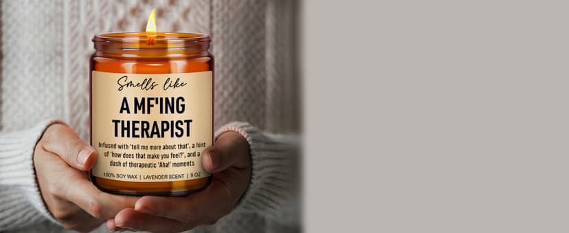 Funny Scented Candle, Therapist Gifts, Occupational Therapy Gifts, Psychology, Therapy Office Decor, Christmas, Graduation, Mental Health Therapist Presents for Women, Men, Psychologist