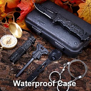 Gifts for Men Dad Christmas Husband Teenage Boy, Survival Kit 28 in 1, Survival Gear Tool Emergency Tactical Equipment Supplies Kits for Families Outdoors Camping Hiking Adventures B09DPFD2DP