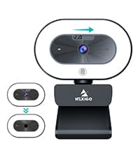 NexiGo N680E Pro 4K Webcam with Ring Light, PDAF Autofocus, 1080p 60FPS, Dual Noise-Canceling Mics, Privacy Shutter, USB Plug-and-Play for Zoom, Teams, Twitch, Google Meet
