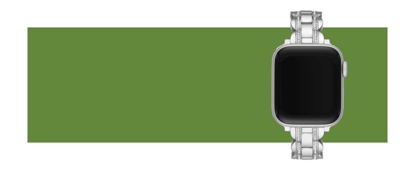 Kate Spade New York Designer Interchangeable Stainless Steel Band Compatible with Your 38/40/41mm Apple Watch Series 9/8/7/6/5/4/3/2/1/SE