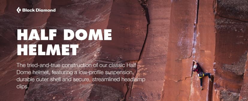BLACK DIAMOND Half Dome Rock Climbing Safety Helmet | Adjustable Fit | Lightweight & Durable | Ventilated Protection