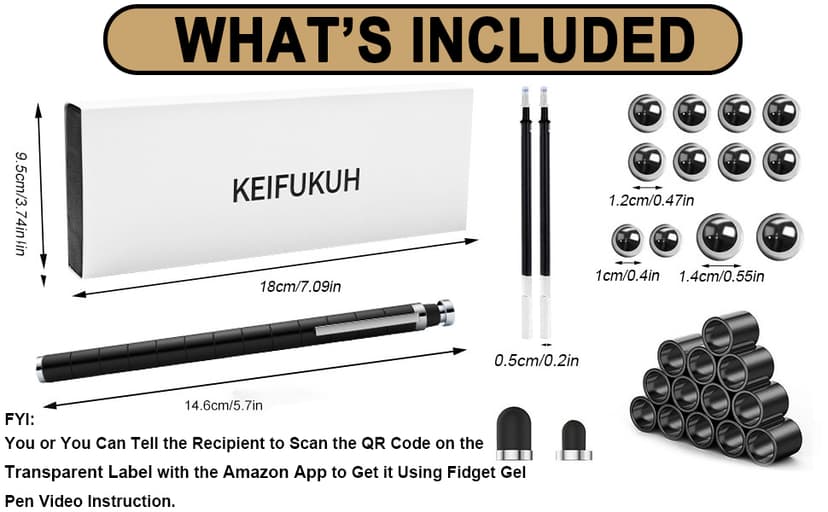 Fun Men Gifts Fidget Gel Pens - Unique Birthday Gift for Mens, Novelty Christmas Stocking Stuffers Easter Anniversary Valentines Day White Elephant Present Ideas Gadget, Cool Secret Santa Gift for Him
