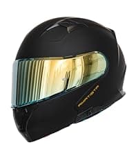 HAX Force Aerodynamic Full Face Helmet for Street & E-Bikes DOT & ECE Certified - Enhanced Dual Visor, Adult Size, Pinlock Ready Matte Black Red M