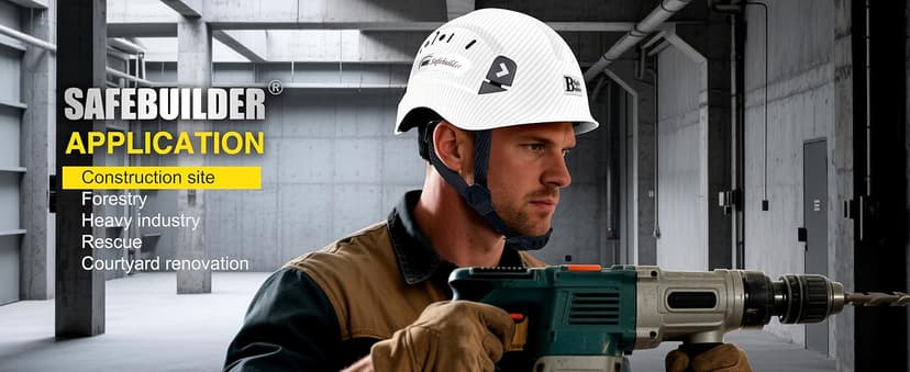 Construction Safety Helmet ABS Hard Hat Adjustable Ventilation System Hardhats Industrial Work Head Protection for Men Certified ANSI/ISEA Z89.1