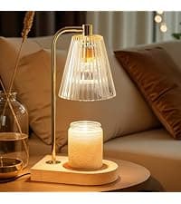 Candle Warmer Lamp with Timer Dimmer, Birthday Gifts for Mom Women Friend Sister, House Warming Gifts, Vintage Clear Wax Melt Warmer, Fall Decorations Office Apartment Dorm Room Home Decor