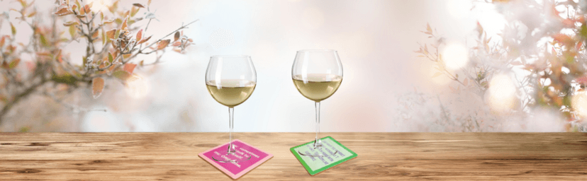 Christmas Coasters | Funny Cork Coasters | 8 in Gift Box | Hostess Gifts (Holiday)