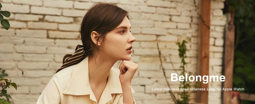 BELONGME 3 Pack Mesh Loop Compatible with Apple Watch Bands for Women Men 40mm 41mm 38mm 42mm 44mm 45mm 49mm 46mm Series 11 10 9 8 7 6 5 4 Ultra3 SE3 2, Stainless Steel Metal Magnetic Strap for iWatch