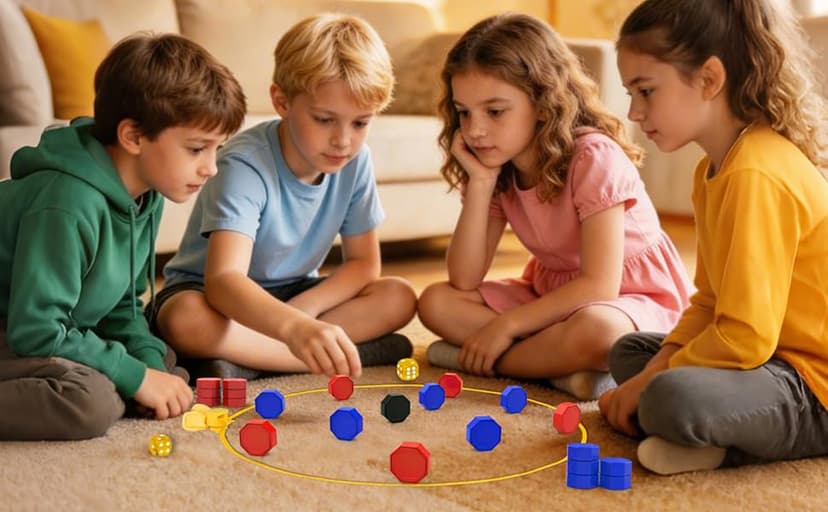 Magnetic Chess Game with Dice, 24 Stones & Black Troublemaker, Updated Family Board Games, Magnet Game with String,Magnetic Stones for Party, Travel & Camping, 2-4 Player Games for Kids & Adults