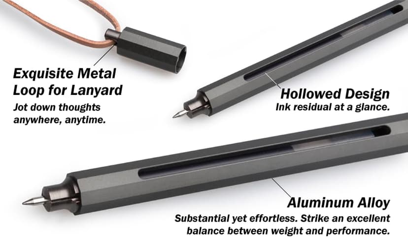 C Mini, Durable Aluminum Alloy EDC Pen, Compatible with 100+ Refills - Ballpoint, Rollerball, Gel. Auto-Adjusting Refillable Pen, Best Writing and Sketching Gift for Men and Women - Orange