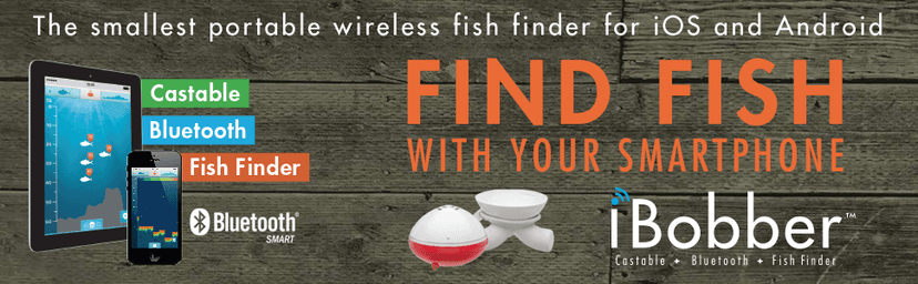 Reelsonar iBobber portable wireless bluetooth fish finder depth finder with depth range of 135 feet 10+ hrs battery life with IOS & Android App Wireless and Watch App